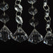 10 Octagon Acrylic Crystal Beaded Garland Strands with Diamond Prism Pendant - Clear ACRY_CHAIN002_3FT_CLR