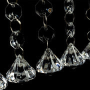 10 Octagon Acrylic Crystal Beaded Garland Strands with Diamond Prism Pendant - Clear ACRY_CHAIN002_3FT_CLR