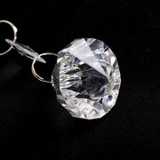 10 Octagon Acrylic Crystal Beaded Garland Strands with Diamond Prism Pendant - Clear ACRY_CHAIN002_3FT_CLR