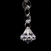10 Octagon Acrylic Crystal Beaded Garland Strands with Diamond Prism Pendant - Clear ACRY_CHAIN002_3FT_CLR