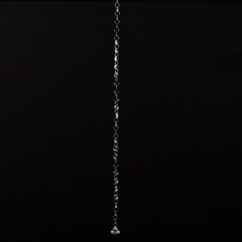 10 Octagon Acrylic Crystal Beaded Garland Strands with Diamond Prism Pendant - Clear ACRY_CHAIN002_3FT_CLR