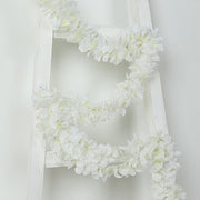 10 pack 6.5 ft long Wisteria Vines Artificial Flower Garlands - White ARTI_GLND_PET01_WHT
