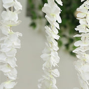 10 pack 6.5 ft long Wisteria Vines Artificial Flower Garlands - White ARTI_GLND_PET01_WHT