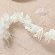 10 pack 6.5 ft long Wisteria Vines Artificial Flower Garlands - White ARTI_GLND_PET01_WHT