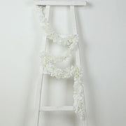 10 pack 6.5 ft long Wisteria Vines Artificial Flower Garlands - White ARTI_GLND_PET01_WHT