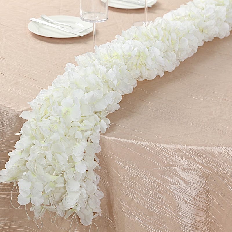 10 pack 6.5 ft long Wisteria Vines Artificial Flower Garlands - White ARTI_GLND_PET01_WHT