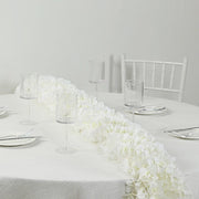 10 pack 6.5 ft long Wisteria Vines Artificial Flower Garlands - White ARTI_GLND_PET01_WHT