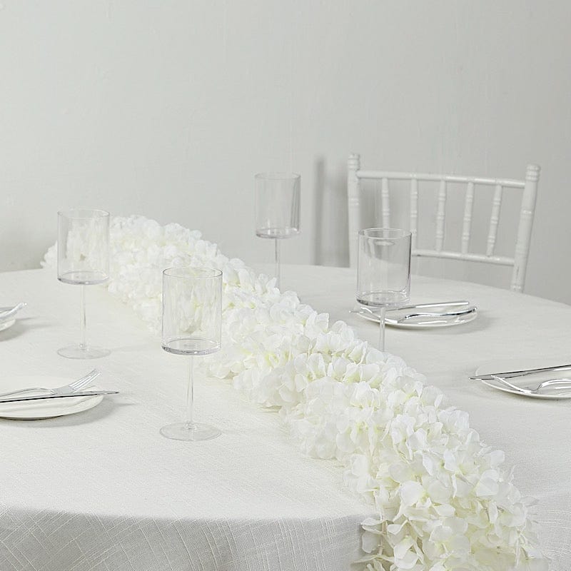 10 pack 6.5 ft long Wisteria Vines Artificial Flower Garlands - White ARTI_GLND_PET01_WHT