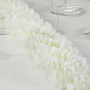 10 pack 6.5 ft long Wisteria Vines Artificial Flower Garlands - White ARTI_GLND_PET01_WHT