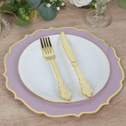 10 pcs 10" Plastic Dinner Plates With Scalloped Rim - Disposable Tableware