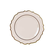10 pcs 10" Plastic Dinner Plates With Scalloped Rim - Disposable Tableware DSP_PLR0011_10_TAUP