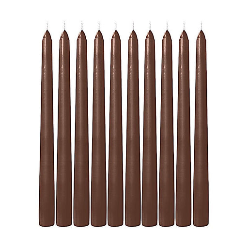 10 pcs 10" tall Premium Taper Candles CAND_TP10_BRN