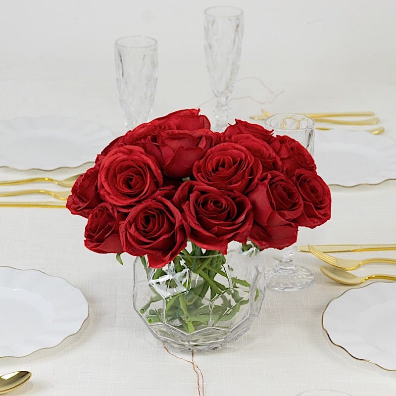 10 Pcs 12" in Realistic Silk Roses Artificial Flowers for Arrangements and Bouquets