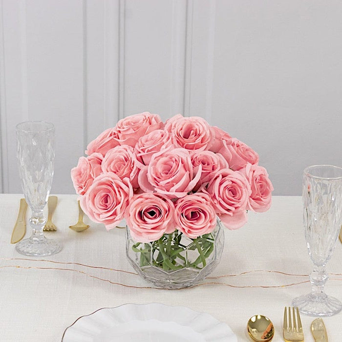 10 Pcs 12" in Realistic Silk Roses Artificial Flowers for Arrangements and Bouquets