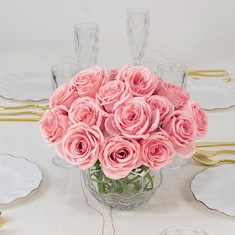10 Pcs 12" in Realistic Silk Roses Artificial Flowers for Arrangements and Bouquets