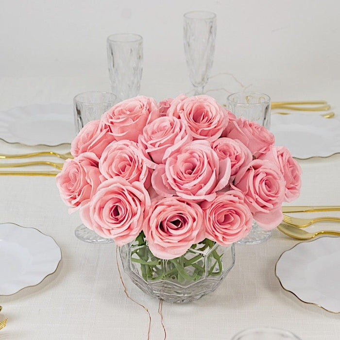 10 Pcs 12" in Realistic Silk Roses Artificial Flowers for Arrangements and Bouquets