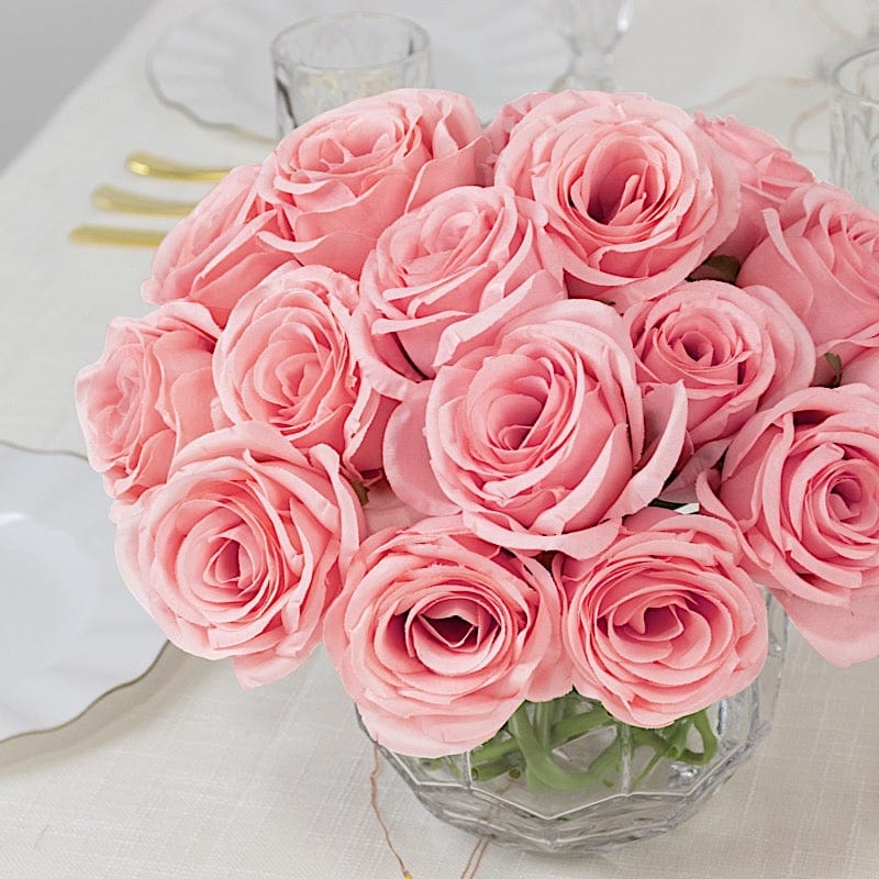 10 Pcs 12" in Realistic Silk Roses Artificial Flowers for Arrangements and Bouquets