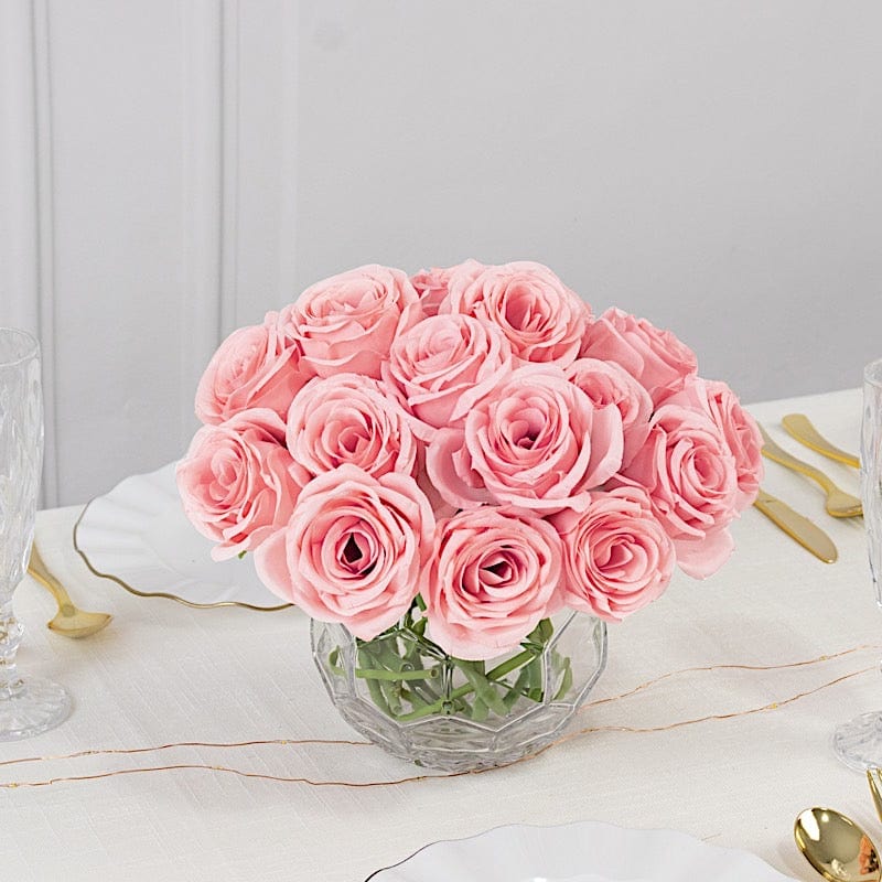 10 Pcs 12" in Realistic Silk Roses Artificial Flowers for Arrangements and Bouquets