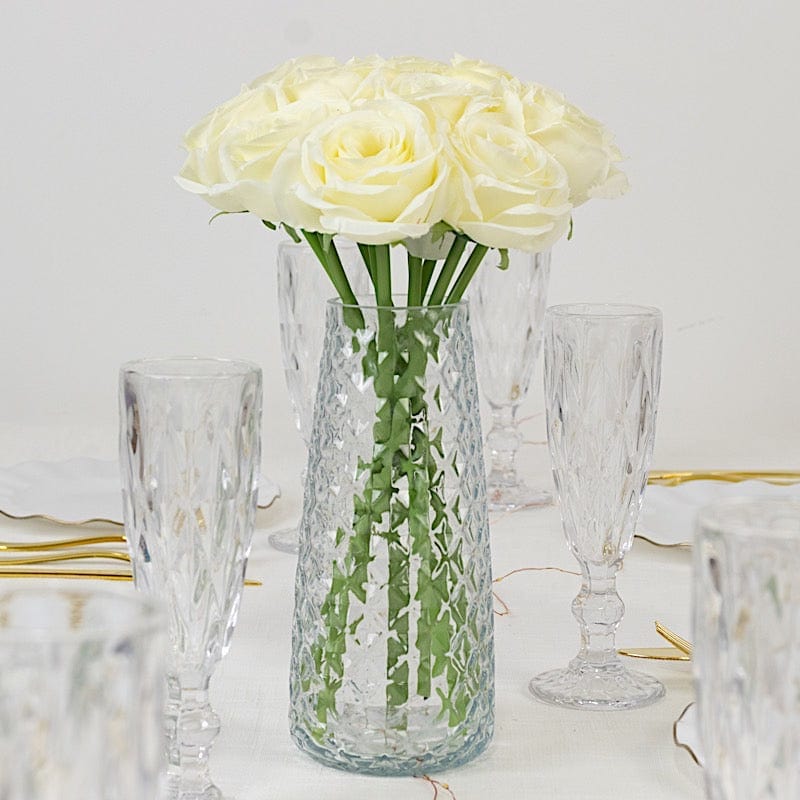 10 Pcs 12" in Realistic Silk Roses Artificial Flowers for Arrangements and Bouquets