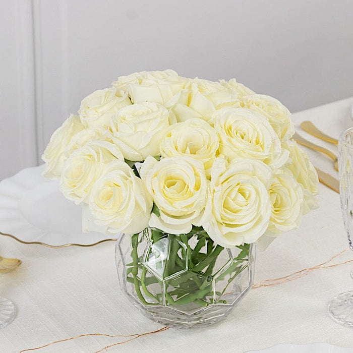 10 Pcs 12" in Realistic Silk Roses Artificial Flowers for Arrangements and Bouquets