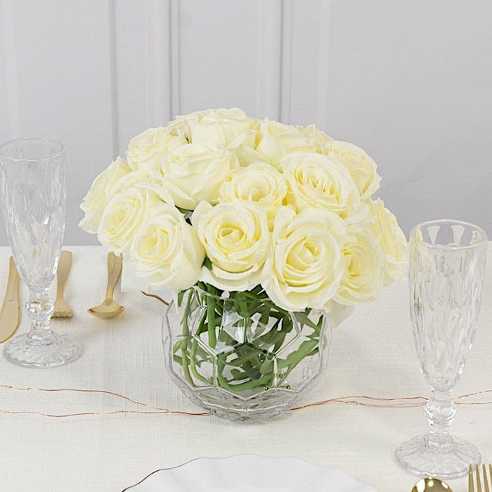 10 Pcs 12" in Realistic Silk Roses Artificial Flowers for Arrangements and Bouquets