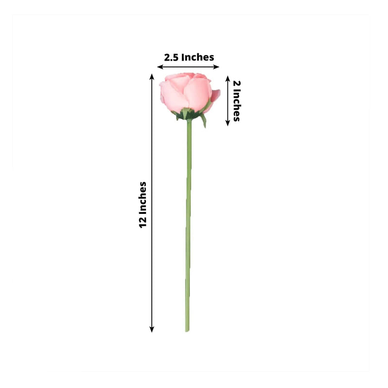 10 Pcs 12" in Realistic Silk Roses Artificial Flowers for Arrangements and Bouquets