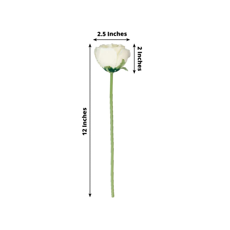 10 Pcs 12" in Realistic Silk Roses Artificial Flowers for Arrangements and Bouquets