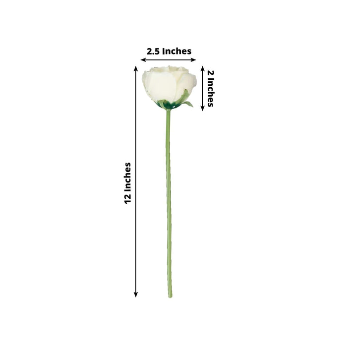 10 Pcs 12" in Realistic Silk Roses Artificial Flowers for Arrangements and Bouquets