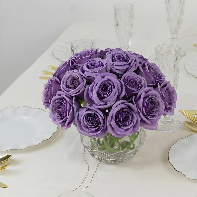 10 Pcs 12" in Realistic Silk Roses Artificial Flowers for Arrangements and Bouquets