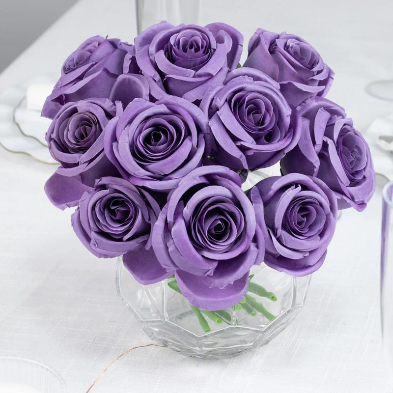10 Pcs 12" in Realistic Silk Roses Artificial Flowers for Arrangements and Bouquets