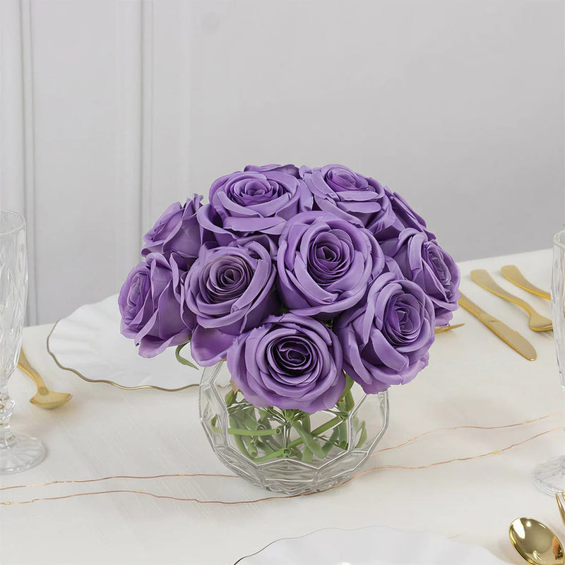 10 Pcs 12" in Realistic Silk Roses Artificial Flowers for Arrangements and Bouquets