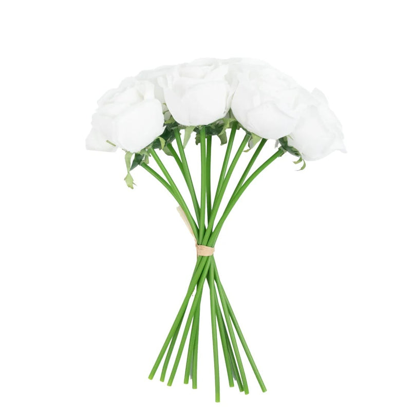 10 Pcs 12" in Realistic Silk Roses Artificial Flowers for Arrangements and Bouquets