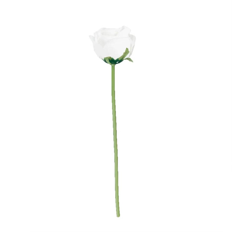 10 Pcs 12" in Realistic Silk Roses Artificial Flowers for Arrangements and Bouquets ARTI_RS011_WHT