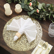10 pcs 13" Metallic Sequin Mesh Table Placemats