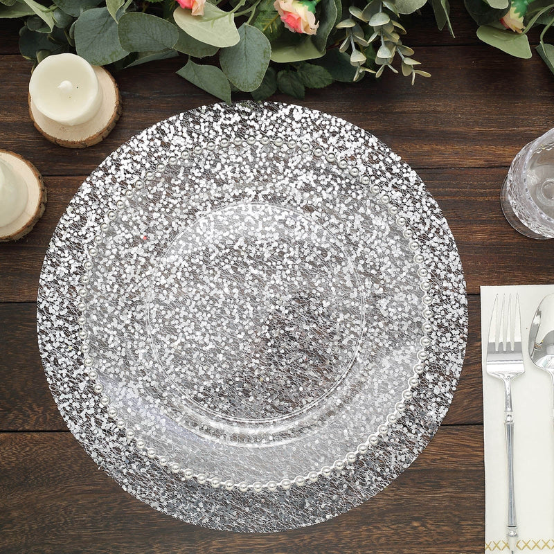10 pcs 13" Metallic Sequin Mesh Table Placemats