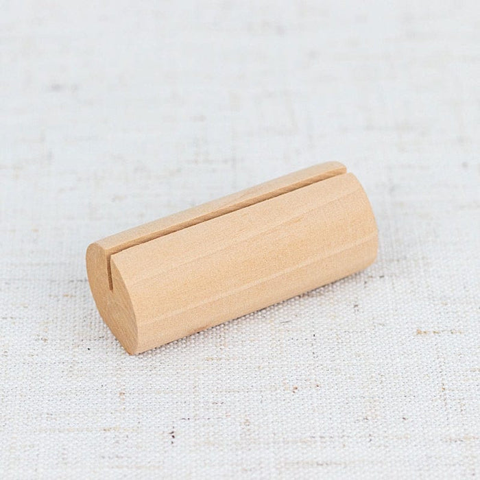 10 pcs 2"  Farmhouse Cylindrical Wooden Place Card Holders - Natural CARD_WOOD03_NAT