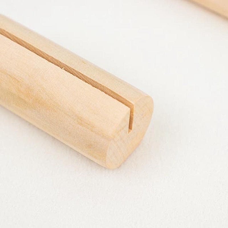 10 pcs 2"  Farmhouse Cylindrical Wooden Place Card Holders - Natural CARD_WOOD03_NAT
