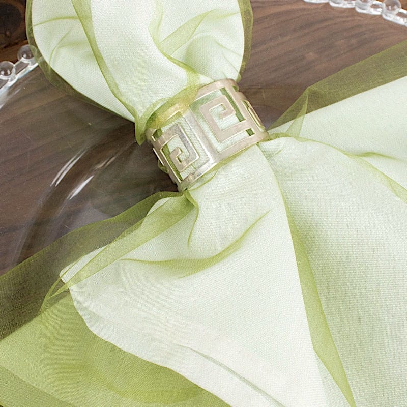 10 pcs 23" x  23' Sheer Organza Decorative Dinner Table Napkins