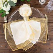 10 pcs 23" x  23' Sheer Organza Decorative Dinner Table Napkins