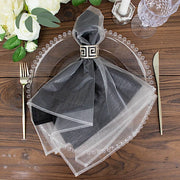 10 pcs 23" x  23' Sheer Organza Decorative Dinner Table Napkins