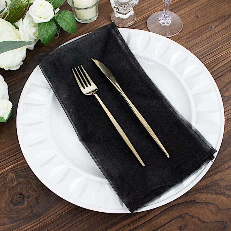 10 pcs 23" x  23' Sheer Organza Decorative Dinner Table Napkins