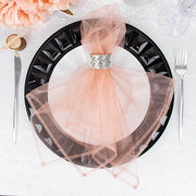 10 pcs 23" x  23' Sheer Organza Decorative Dinner Table Napkins