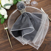 10 pcs 23" x  23' Sheer Organza Decorative Dinner Table Napkins