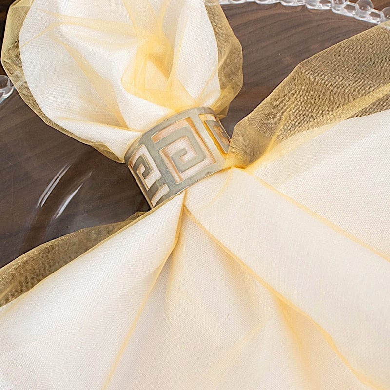 10 pcs 23" x  23' Sheer Organza Decorative Dinner Table Napkins