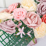 10 pcs 24" x 16" Artificial DIY Plastic Mesh Flower Wall Panel- Dark Green ARTI_PAN01_2416_GRN