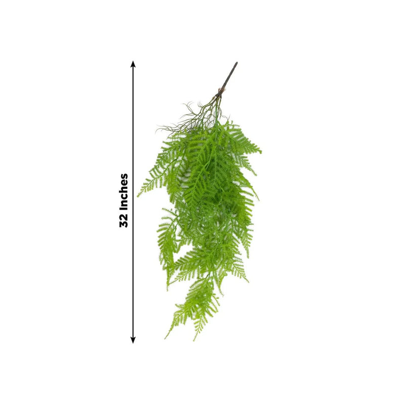 10 pcs 32” Artificial Hanging Fern Bushes - Green ARTI_GRN_HANG06_32