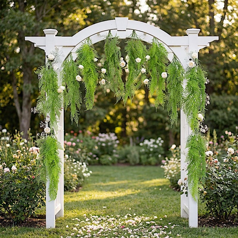 10 pcs 32” Artificial Hanging Fern Bushes - Green ARTI_GRN_HANG06_32