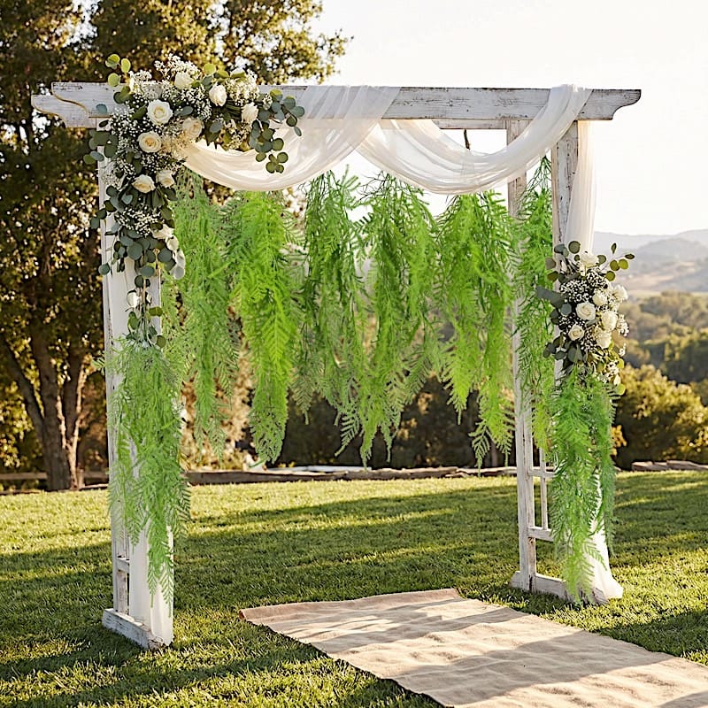 10 pcs 32” Artificial Hanging Fern Bushes - Green ARTI_GRN_HANG06_32