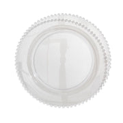 10 pcs 8" Plastic Dinner Plates With Beaded Rim - Disposable Tableware DSP_PLR4239_8_CLR