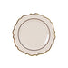 10 pcs 8" White Plastic Dessert Plates With Scalloped Rim - Disposable Tableware DSP_PLR0011_8_TAUP